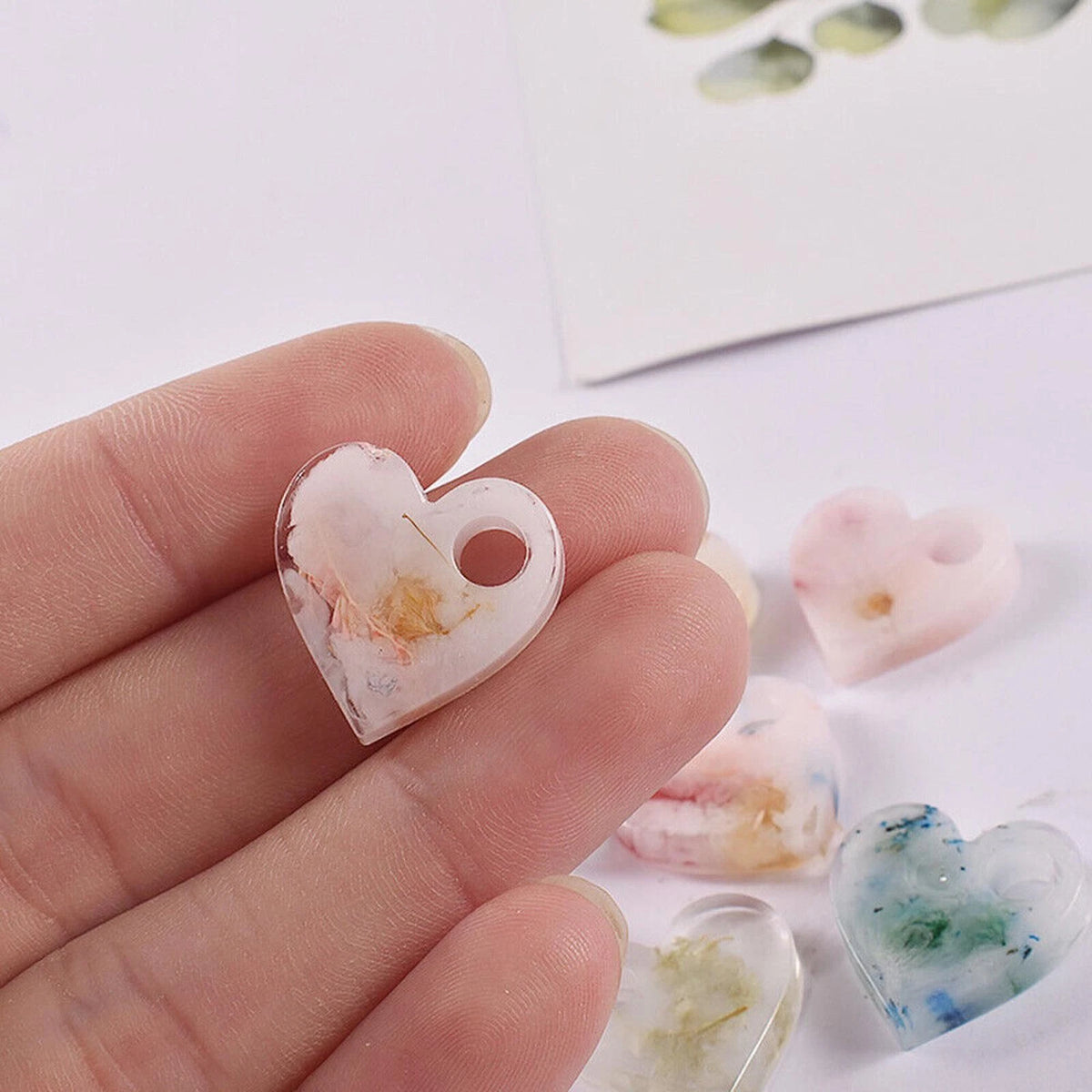 DIY Silicone Keychain Mold Handmade Jewelry Hanging Epoxy Resin Casting Mould