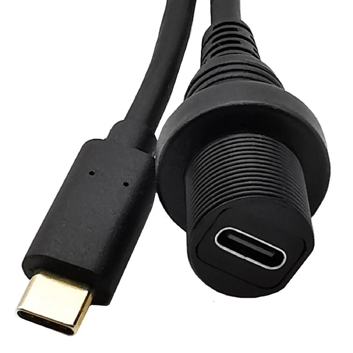 USB 3.1 Type-C Male to Female Auto Yacht Dashboard Extension Waterproof Cable u