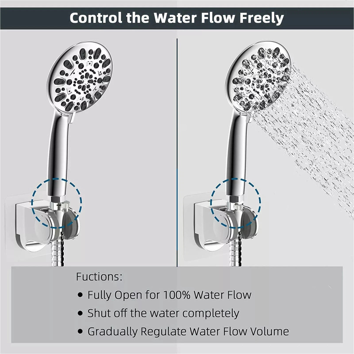Heat-Resistance Flow Quick Control Shut-OFF Valve Water Saving Adapter