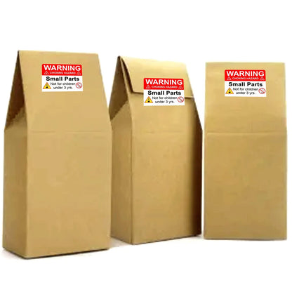 wootile Choking Warning Hazard Labels 1x 2 Inch 1 x 2Inch, Red