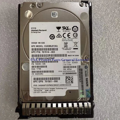Fits For 785067-B21 768788-001 785410-001 HP 300GB 12G SAS 10K SFF 2.5"SC HDD