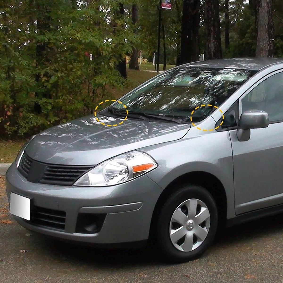 2PCS ABS LH & RH Windshield Wiper Cowl Cover For Nissan Versa Sedan 2007-2011