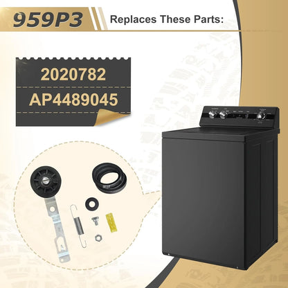 959P3 Washer Idler Pulley& Lever& 38174 Belt Kit Compatible with Alliance...