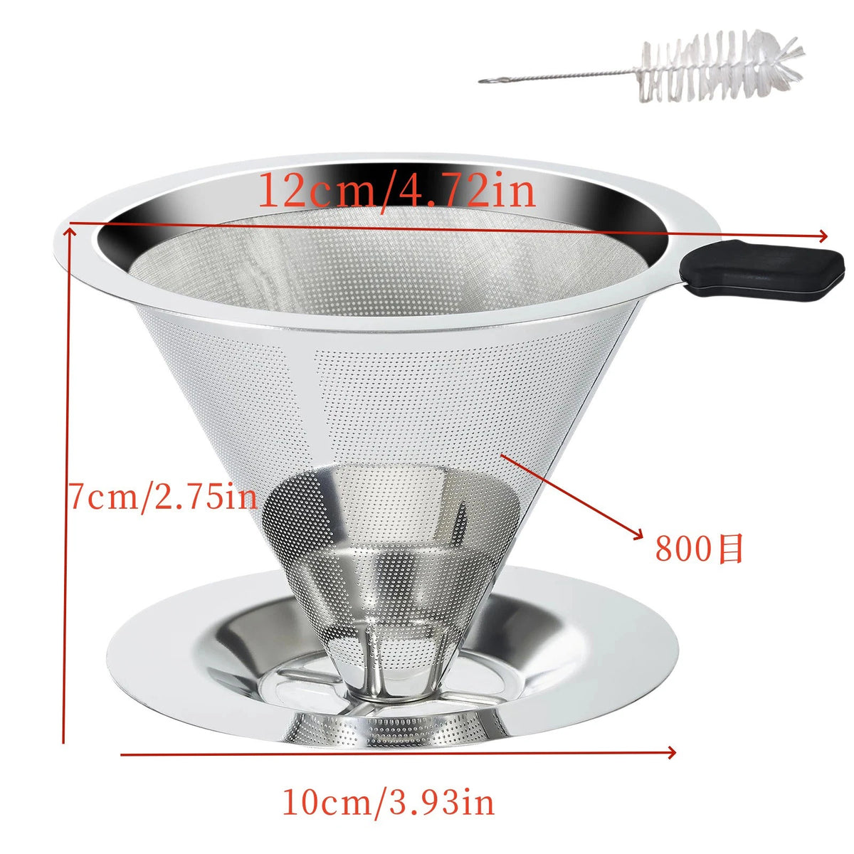 304 Stainless Steel Coffee Dripper Double Layer Filter Screen Retains Oil Fat