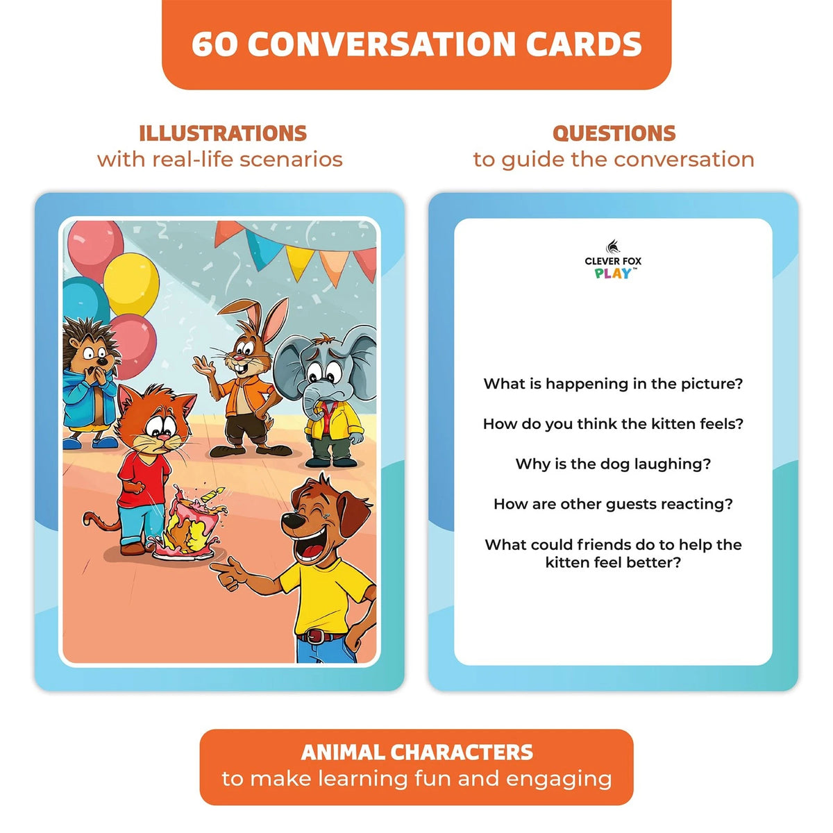 Who What Why Conversation 5 inches x 6.6 x 0.1 inches, Multicolored