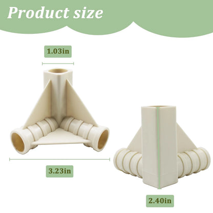 Rsoise 3-Way 16mm 5/8'' PVC Pipe connectors for Outdoor Grow Tent and Cream