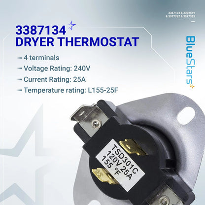 BlueStars [LIFETIME WARRANTY] 3387134 Cycling Thermostat 3392519 As Pictured