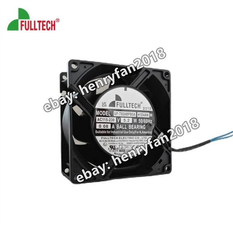 FULLTECH UF-T92ABPB0A H1D4AN Axial Fan AC 115/230V 5.2W 92*92*38MM Cabinet Fan
