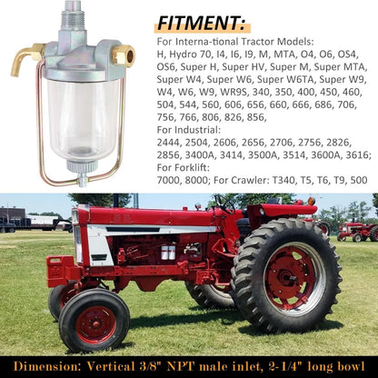 Fuel Strainer Sediment Bowl   For IH 3400A 3500A 3600A Industrial Models