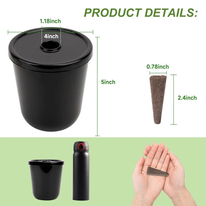 Kratky Method Hydroponic Planter Kit, 8 Plus 24 Black