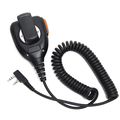 2-Pin Waterproof Radio Speaker Mic for Kenwood TYT Baofeng 2-Way Walkie Talkie