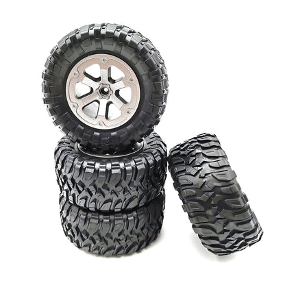 4x 73.8*32.4mm Rubber Wheel Tire Rim For WPL B16 B36 B-14 C14 1/16 RC Car Truck