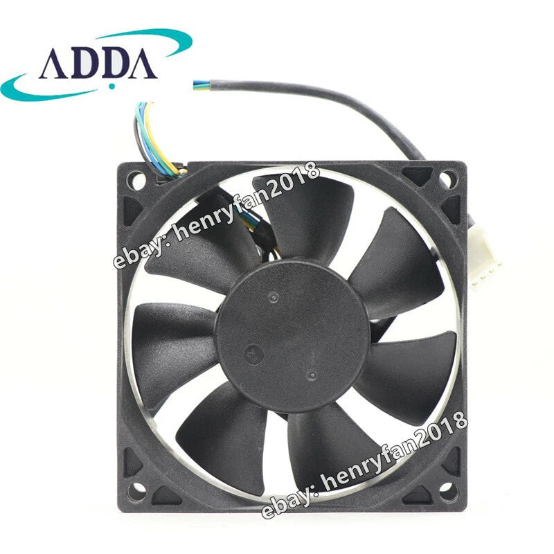 ADDA AD0812UX-A7BGL Case Fan DC 12V 0.33A 80*80*25MM 4-wires Axial Cooling Fan