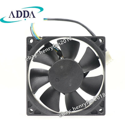 ADDA AD0812UX-A7BGL Case Fan DC 12V 0.33A 80*80*25MM 4-wires Axial Cooling Fan