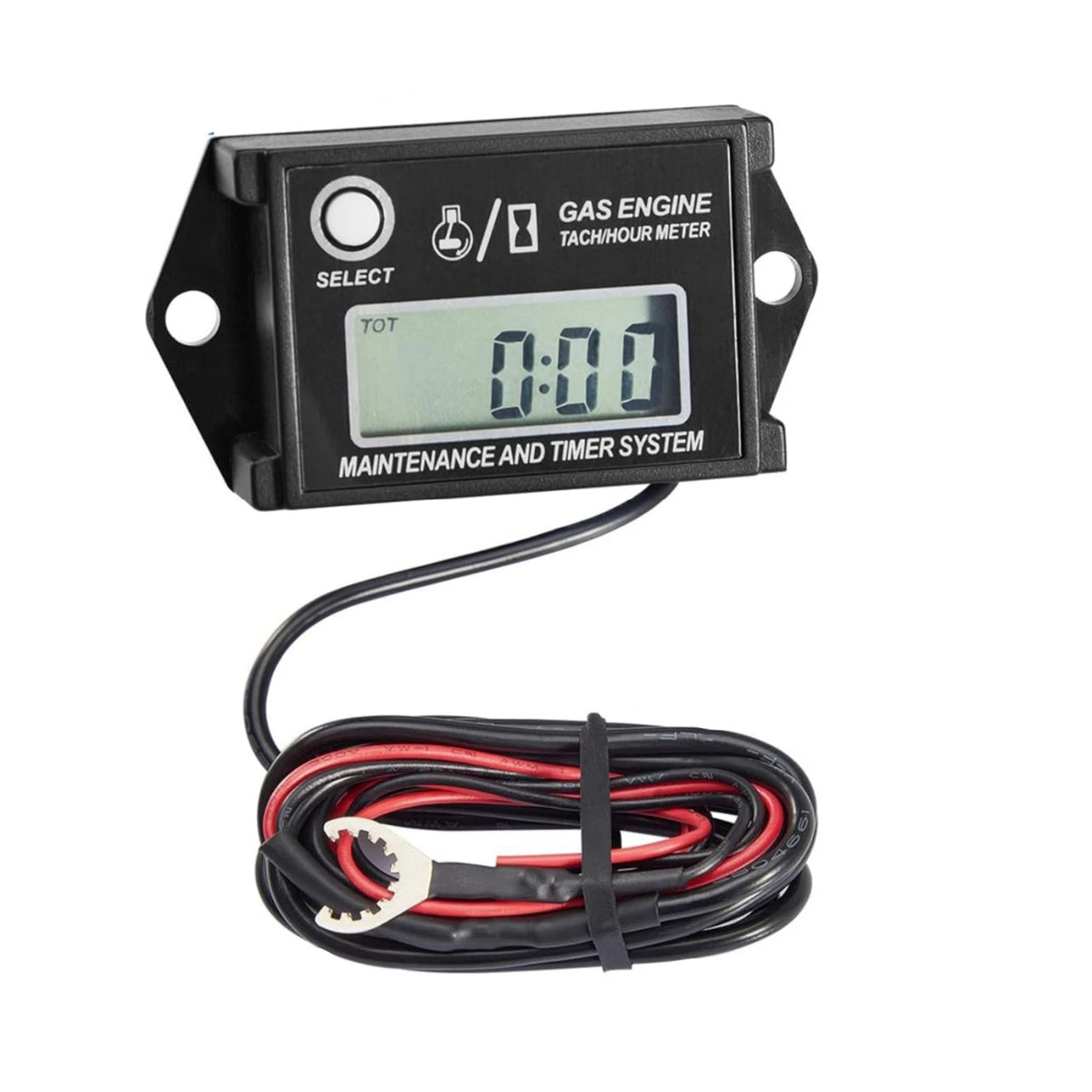 Tachometer Hour Meter 25000RPM With Service Timer For Motorcycle Lawn Mower