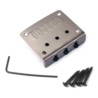 Adjustable 3 String Chrome Electric Cigar Box Guitar Bridge Tailpiece Wrench Kit