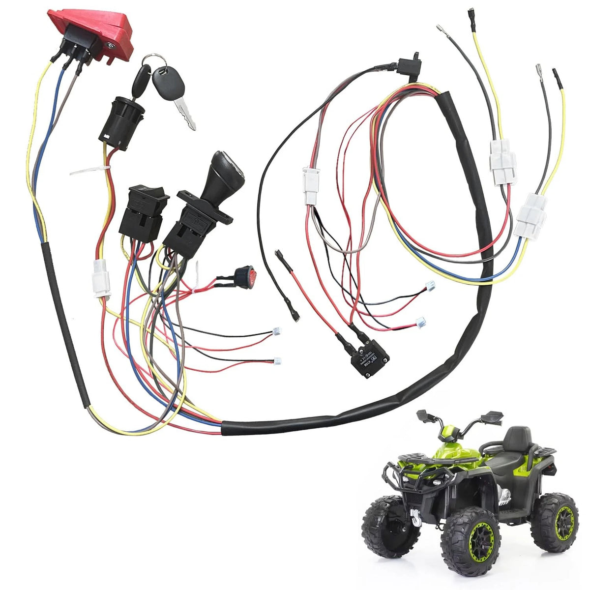 6V 12V 24V DIY Wire Harness Electric Conversion Kit for Kid's Ride On Toys...