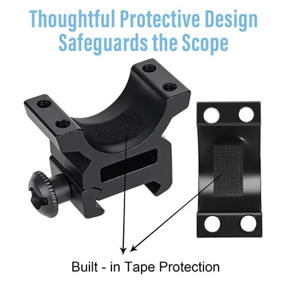 NEATABY Scope Rings Set, 2 Pcs Mounts with Hex Wrenches, 1 Inch Black