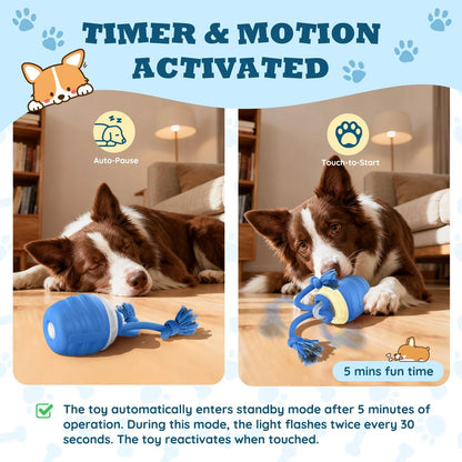 HVUATQ Interactive Dog Toys - 2026 Upgraded Motion Activated Balls for Blue