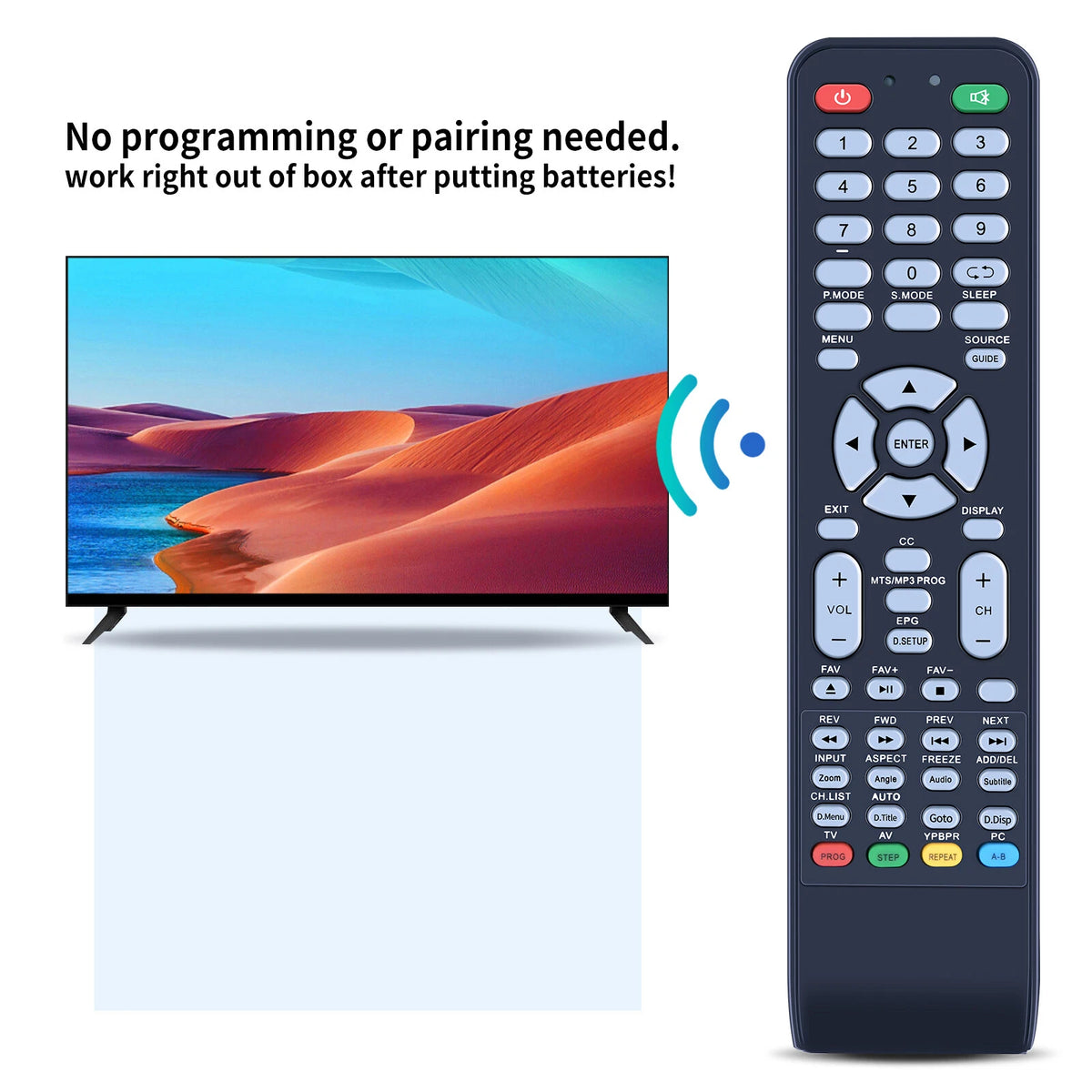 Remote Control For Proscan Curtis LED2400 PLED1960AF LEDV1975A-4 LEDVD2488AB