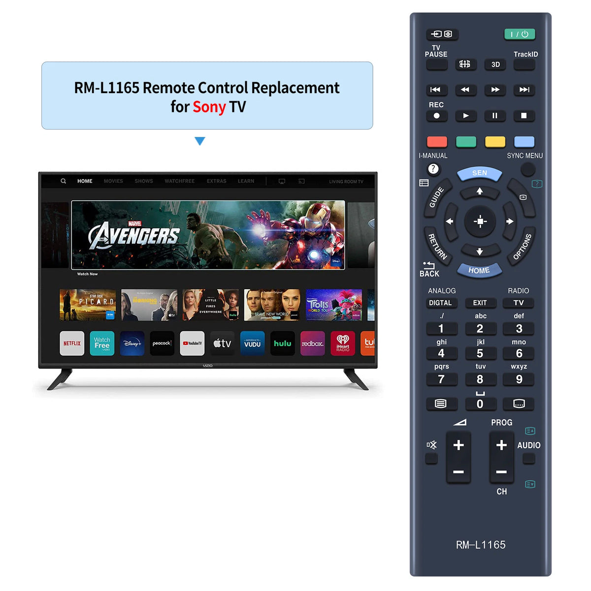 RM-YD094 For Sony TV Remote Control KDL-50R557A KDL-60R557A KDL-70R520A