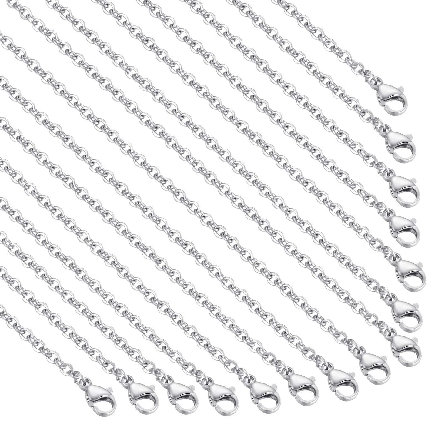 30 Pack 18 Inch Necklace Chain Stainless Steel 18 Inches,
