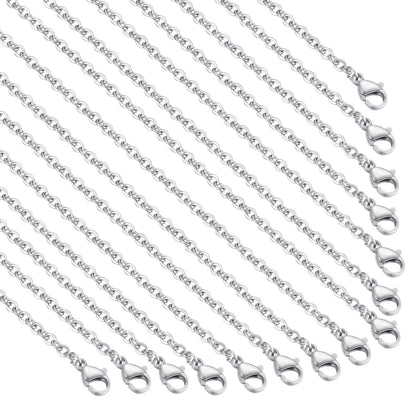 30 Pack 18 Inch Necklace Chain Stainless Steel 18 Inches,