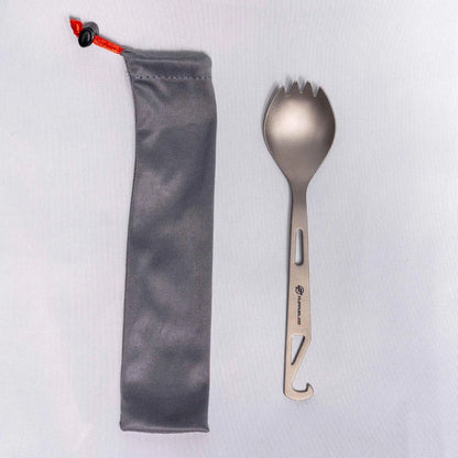 Ultra-Light Titanium Spork for Backpacking & Camping Gray/Silver