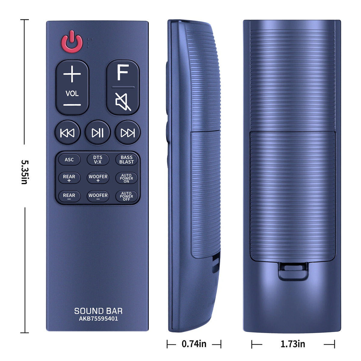 AKB75595401 Remote Control For LG Soundbar SKM5Y SPK5B-W SK5R SK5Y