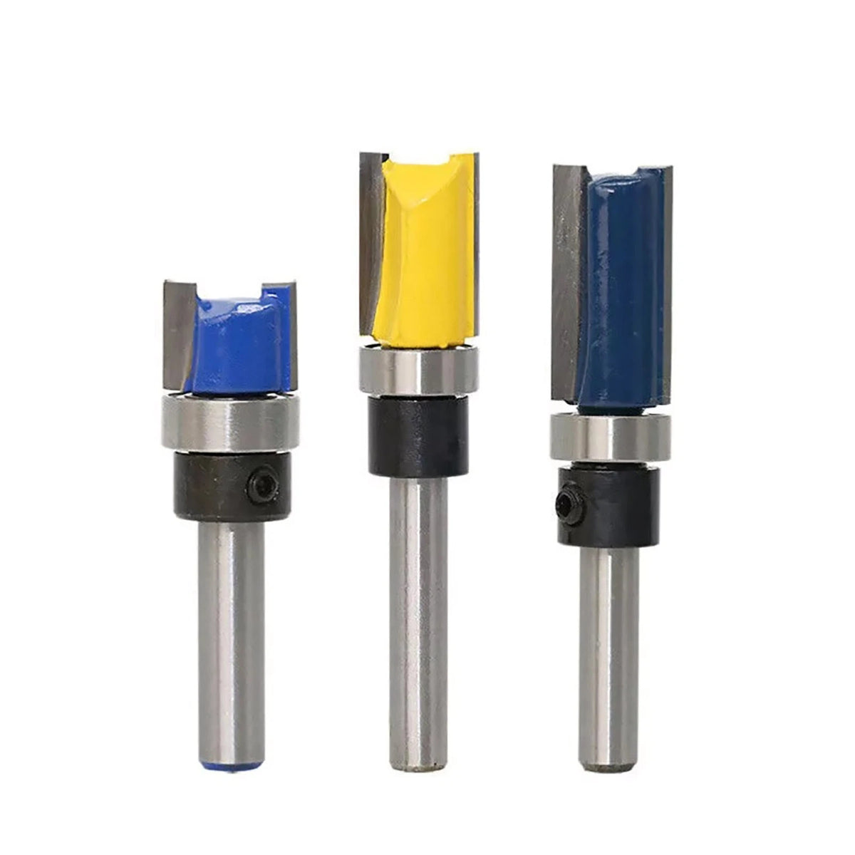 3Pcs 1/4 inch Shank Straight Flush Trim Router Bits Cutter For Trimming Slotting