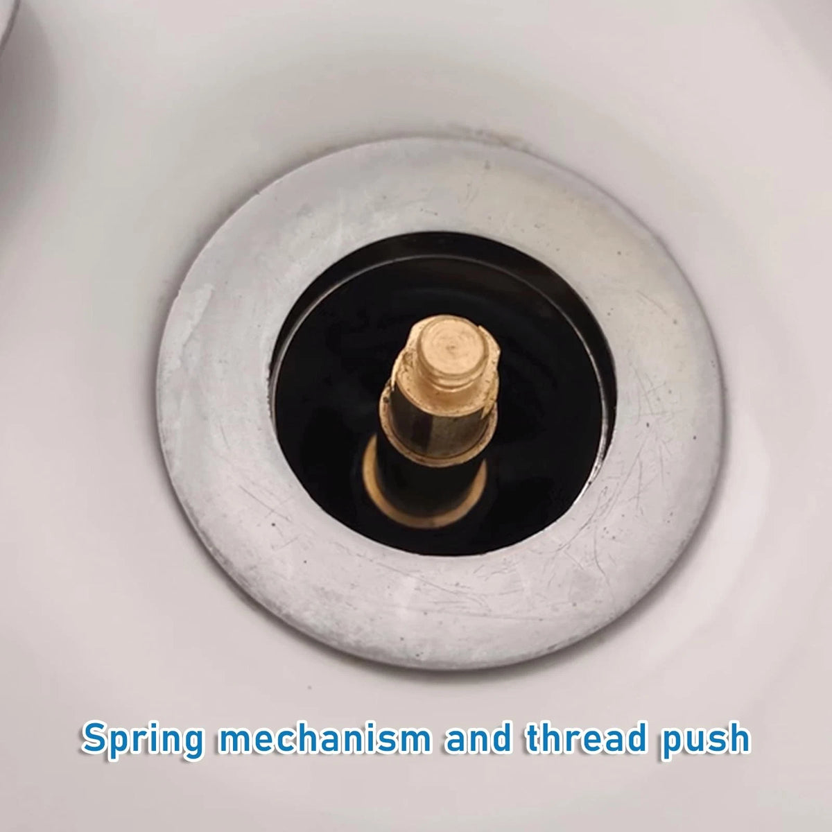 2 Pcs Basin Sink Clicker Pop Up Tub Drain Stopper Gold