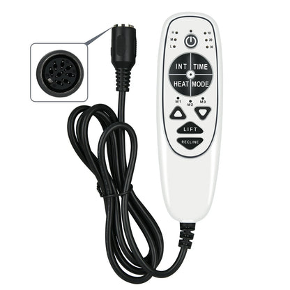 5 Pin Female Plug DN-34A 9 Button Recliner Remote Controller for Heat Vibration