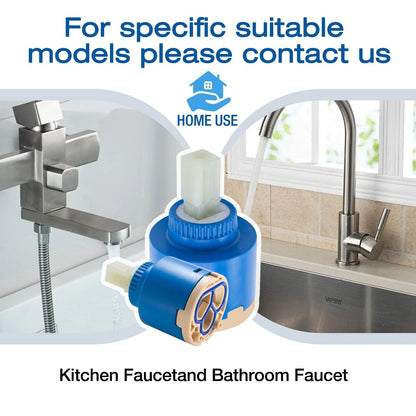 Diameter 35mm Ceramic Faucet Cartridge Replacement for Single Handle Blue