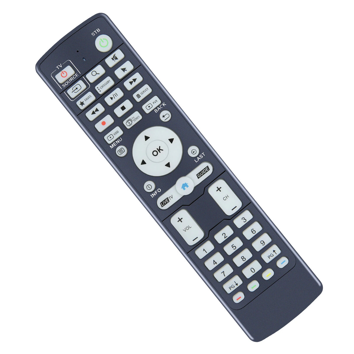 IR-100L Generic Replacement Compatible with BUZZ TV Set Top Boxes XR4000 XRS4500