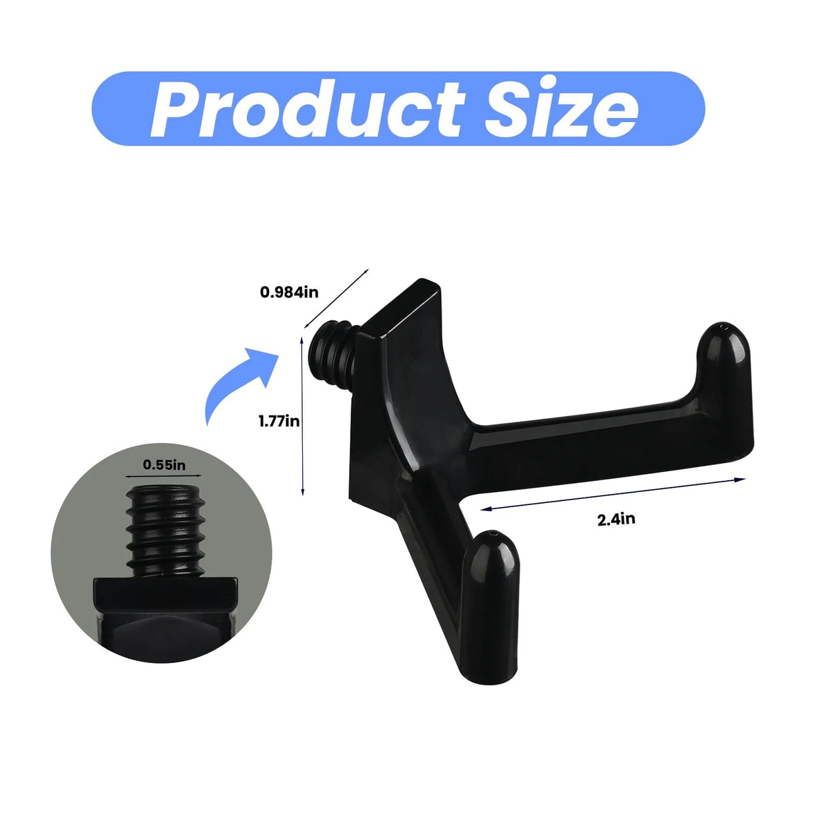 Zookpr 5 Pcs Tool Hooks for Suncast, Double Head Storage Hanger - Black
