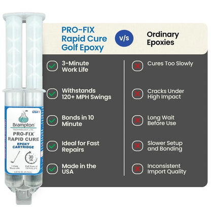 Brampton PRO-FIX Rapid Cure Golf Epoxy - Single 0.85 Ounce,