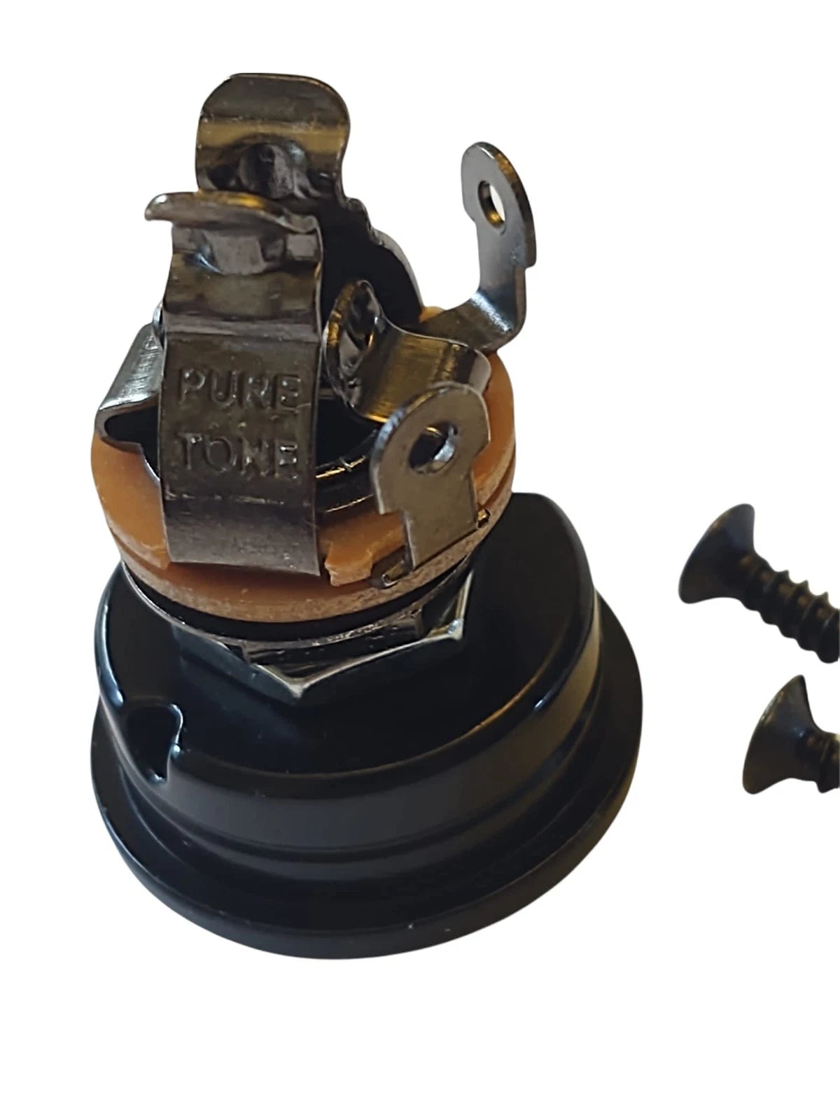 Black Electrosocket Jackplate with Pure Tone Full-contact Output Jack