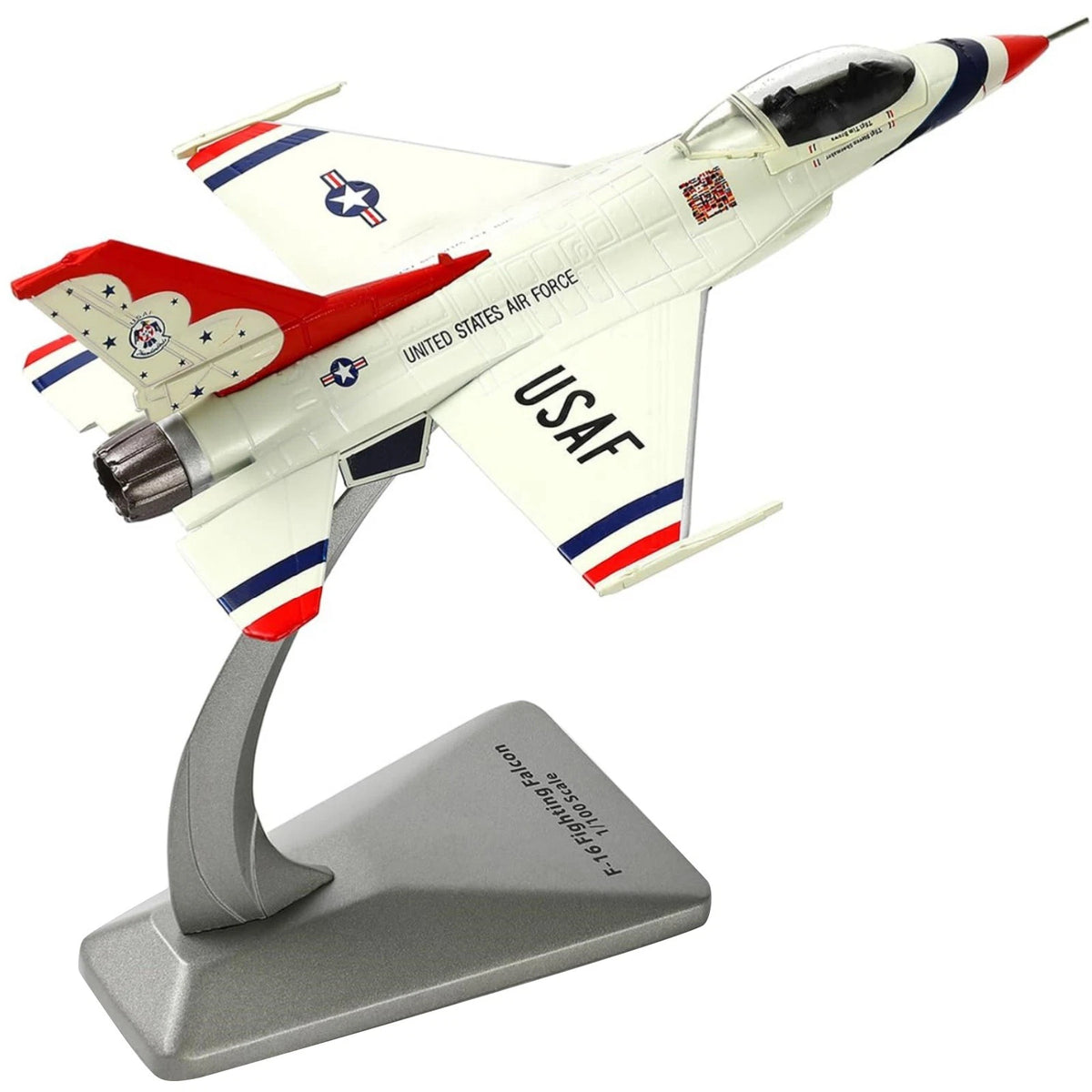 1/100 F-16 Fighting Falcon Thunderbirds Alloy Model 15.5cm Desk Top Gift