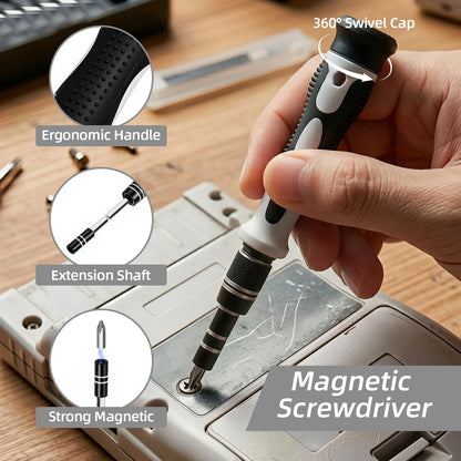 115-in-1 Precision Screwdriver Set, Micro Magnetic Repair Tool Kits,Mini Grey