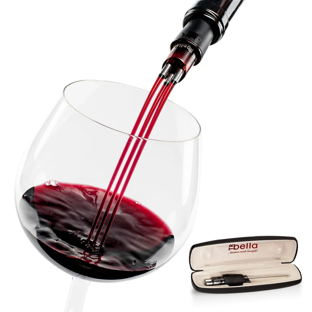 Classic Wine Aerator, Multi-Stream Aeration 3 regular, Smoke Grey