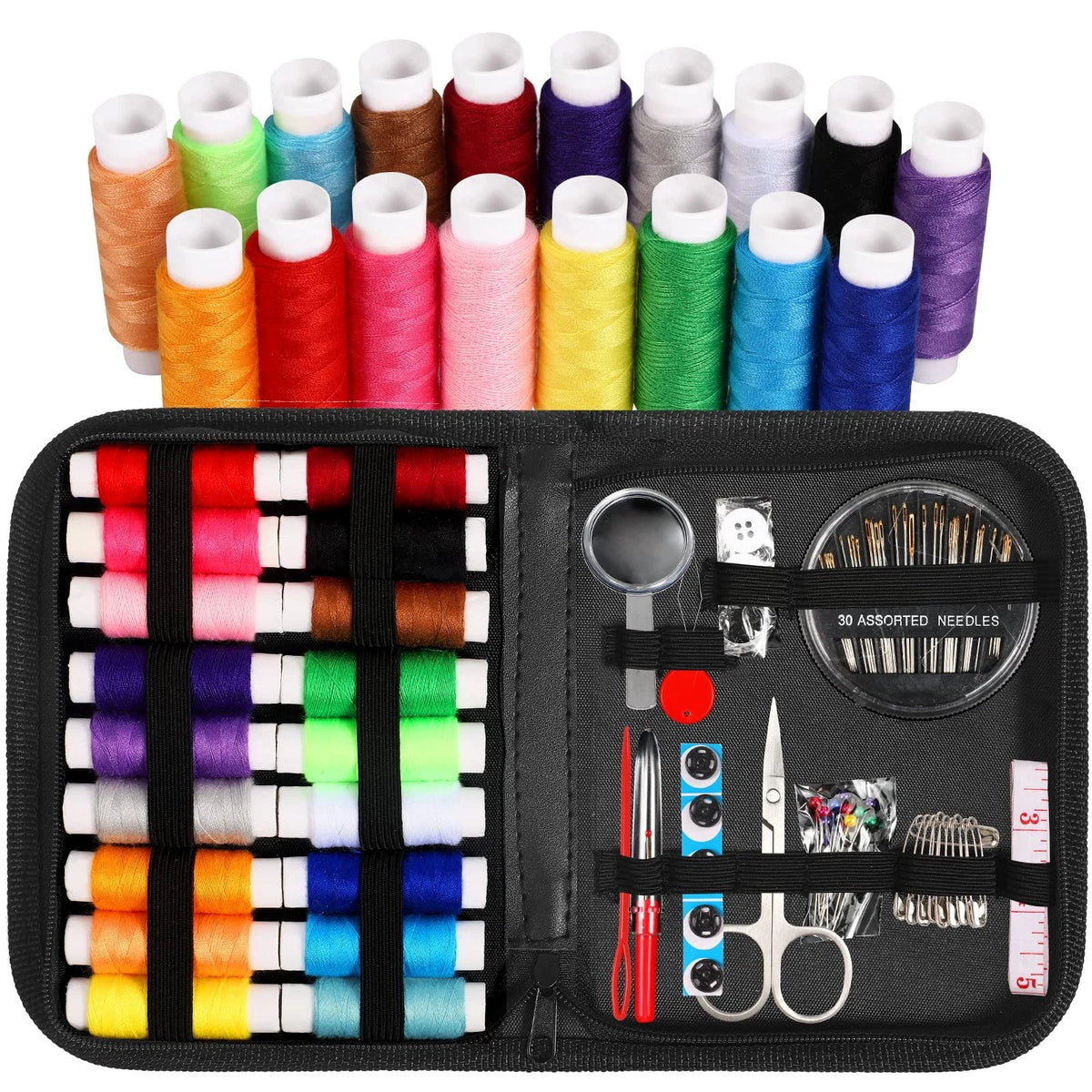 Sewing Kit for Adults,Marcoon Needle and Thread with L, colorful