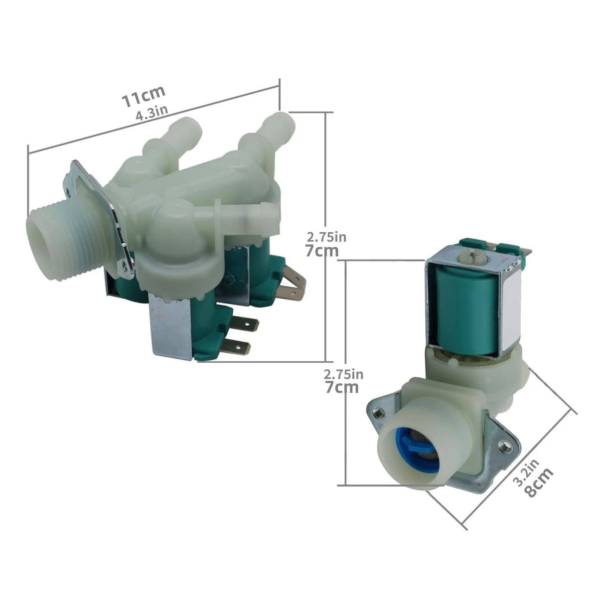 Washer Cold & Hot Water Inlet Valve Set For LG For Kenmore Replacement Parts