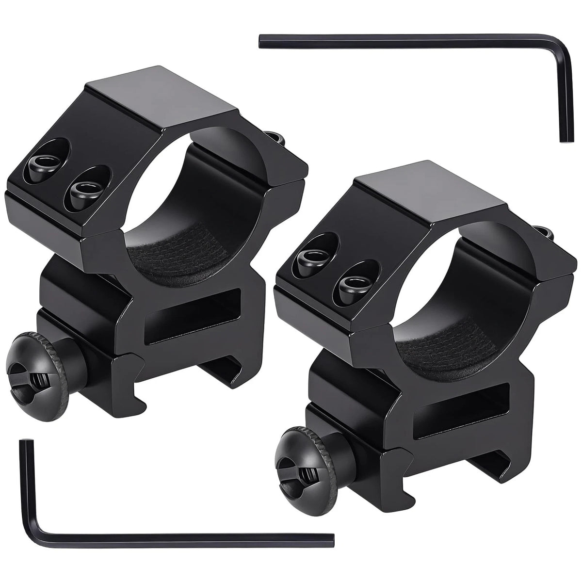 NEATABY Scope Rings Set, 2 Pcs Mounts with Hex Wrenches, 1 Inch Black