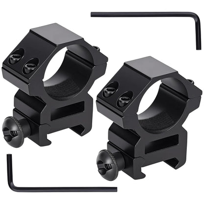 NEATABY Scope Rings Set, 2 Pcs Mounts with Hex Wrenches, 1 Inch Black