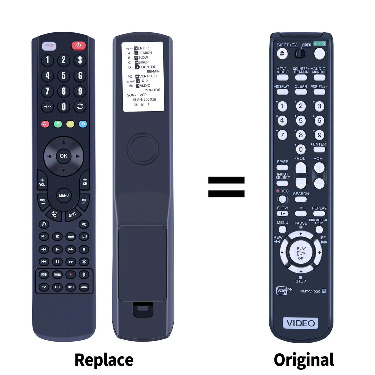 RMT-V402C Remote Control For Sony Video VCR RMT-V266A RMT-V307A RMT-V266B