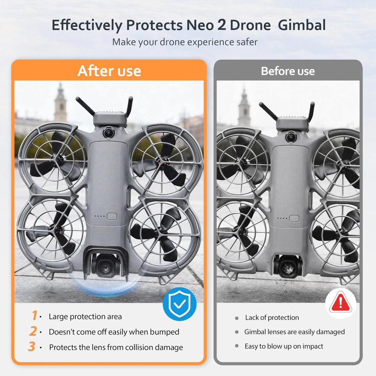 STARTRC Gimbal Bumper Guard for DJI Neo 2 Accessories, ABS Black