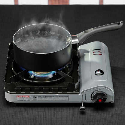Chef Master 15,000 BTU Output Portable Butane Camping Stove, Double StoveOnly