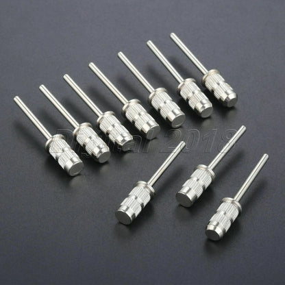 10Pcs/Set Drill Mandrel Bit Nail Sanding Drum For Sanding Band Manicure Pedicure