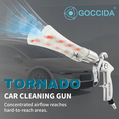 GOCCIDA Tornado Car Cleaning Gun Interior Dust Cleaner Blower