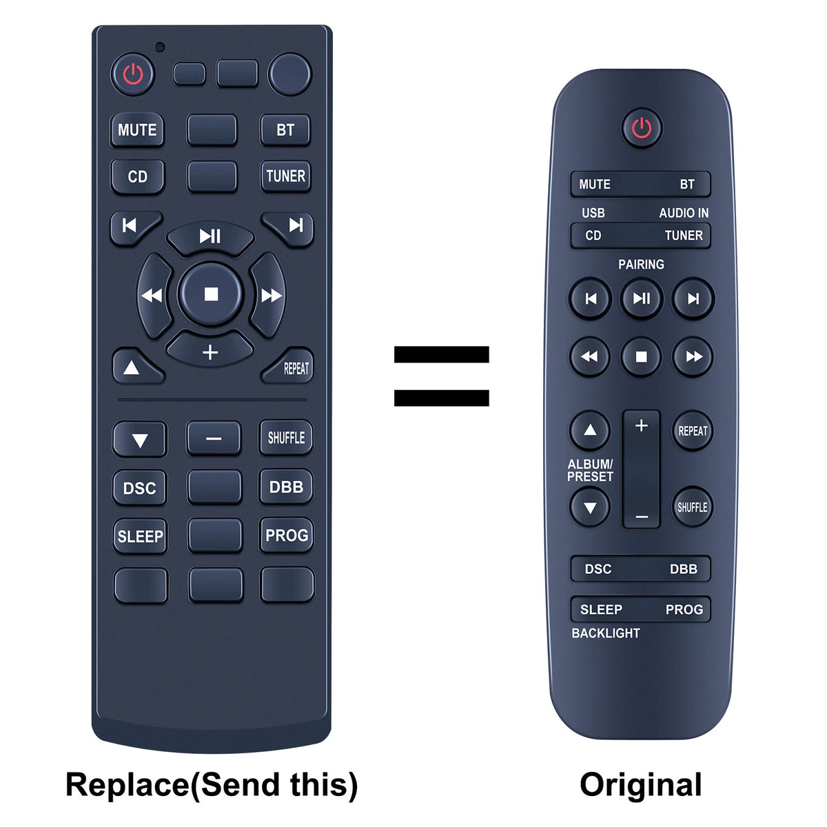 Replacement Remote Control For Philips CD Soundmachine AZ700T AZ700T/37